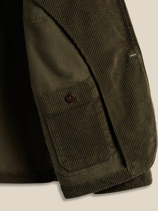 Portuguese Flannel Labura  Shirt in Olive Corduroy