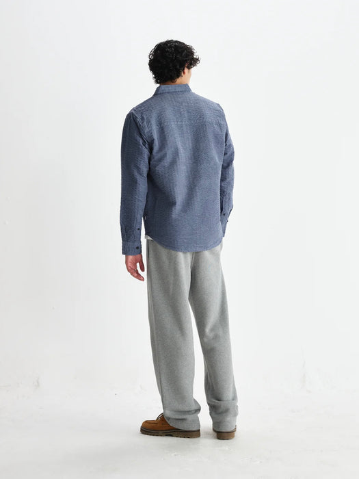 Wax Shelly Shirt in Cord Blue Seersucker