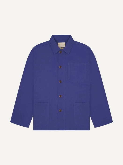 Uskees Buttoned Overshirt in Ultra Blue