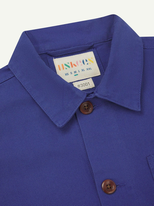 Uskees Buttoned Overshirt in Ultra Blue