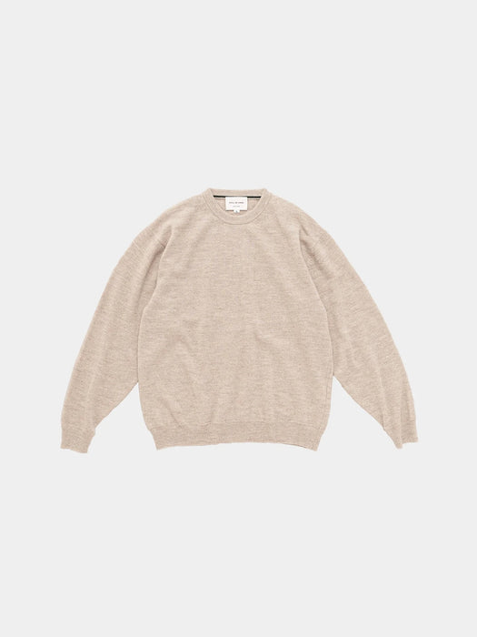 Still By Hand Silk Mix Pullover in Sand Beige