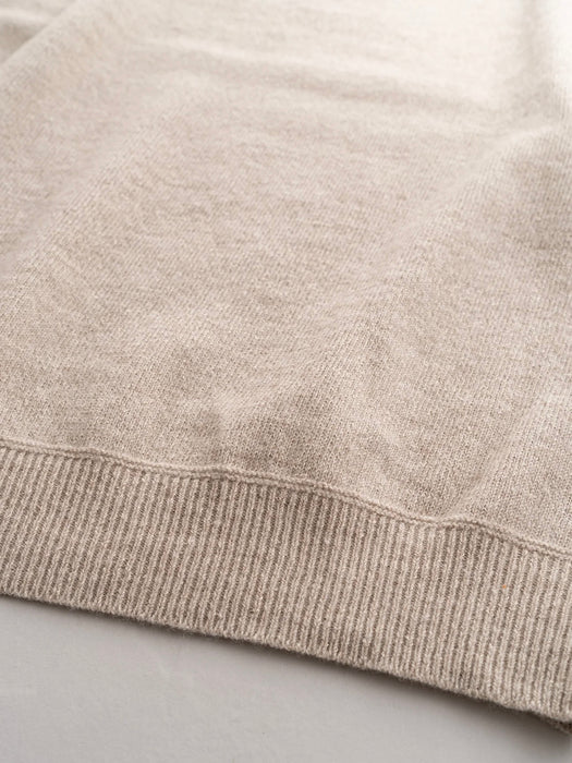 Still By Hand Silk Mix Pullover in Sand Beige