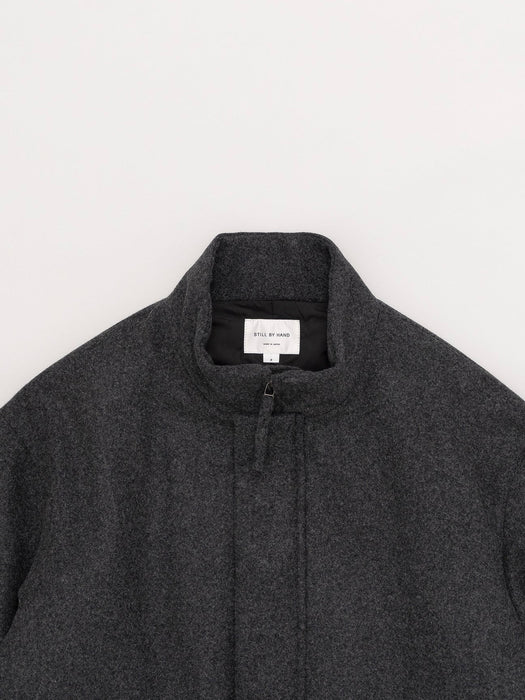 Still By Hand Padded Blouson in Charcoal