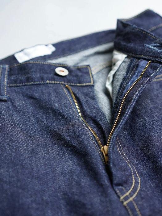Still By Hand Five Pocket Denim Pant in Navy
