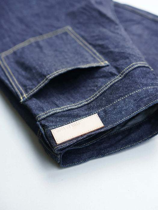 Still By Hand Five Pocket Denim Pant in Navy