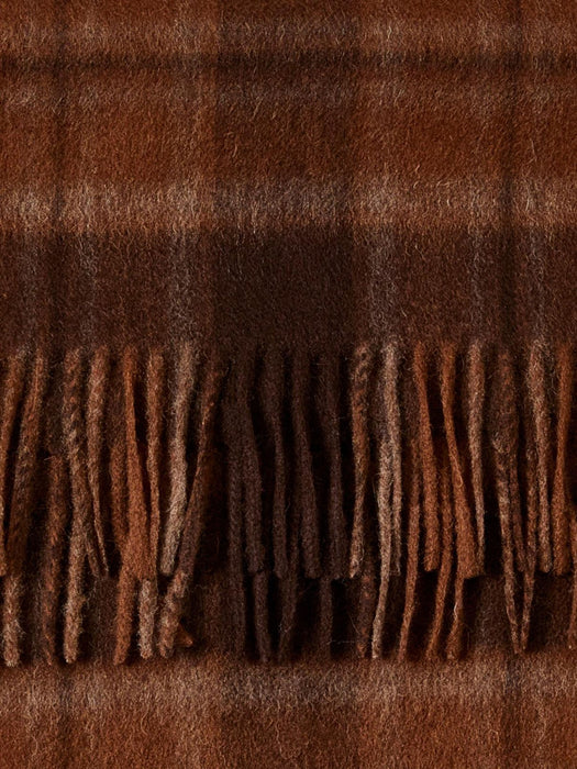 Selected Homme Check Wool Scarf in Soft Silt Tartan