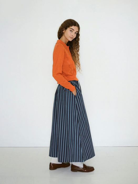 The Tiny Big Sister Lace Frank Sweater in Mandarin
