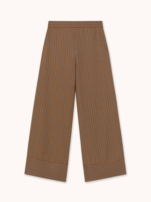 The Tiny Big Sister Striped Trousers in Brown