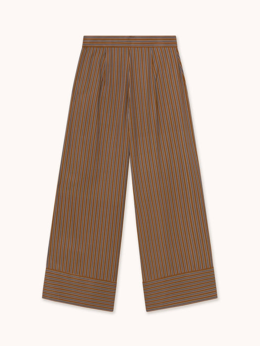 The Tiny Big Sister Striped Trousers in Brown