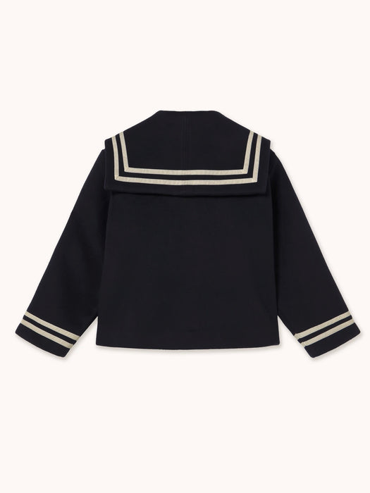 The Tiny Big Sister Collar Coat in Navy