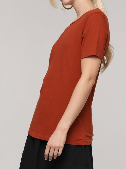 Amente Garment Dye T-shirt in Root