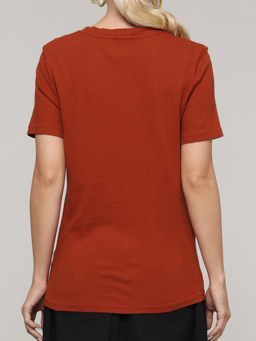 Amente Garment Dye T-shirt in Root