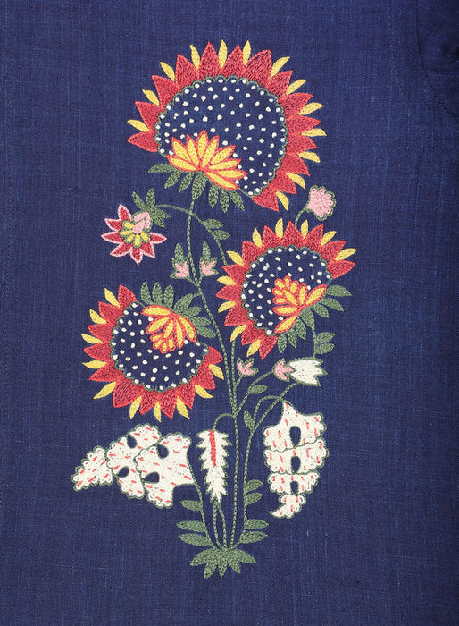 Kardo Luis Shirt in Embroidered Indigo