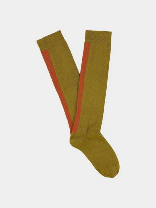Escuyer Knee High Socks in Bronze / Lion