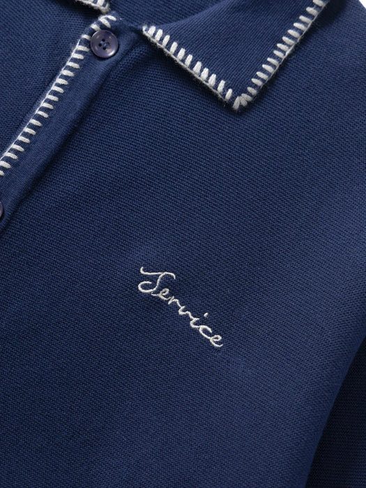 Service Works Blanket Stitch Cardigan in Navy