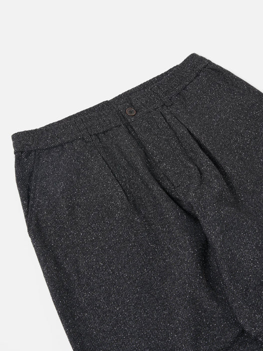 Universal Works Oxford Pant in Black Lewisham Wool