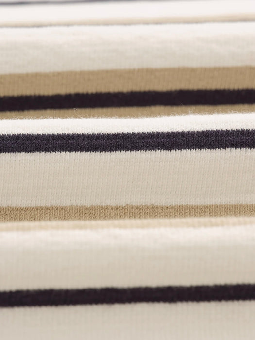 Wax Dean Tee in Ecru/Sand Hay Stripe