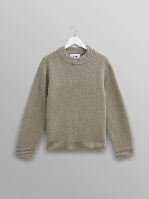 Wax Wilde Crew Jersey in Green Boucle