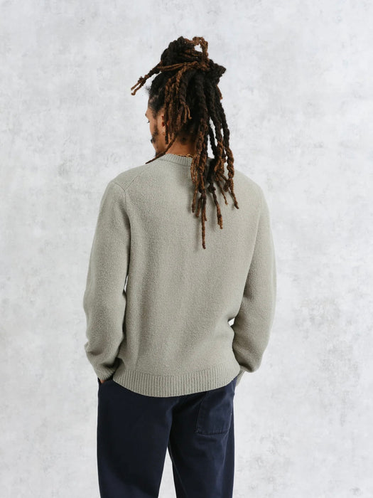 Wax Wilde Crew Jersey in Green Boucle