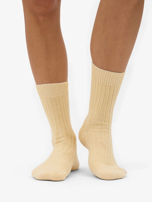 Colorful Standard Merino Socks in Soft Yellow
