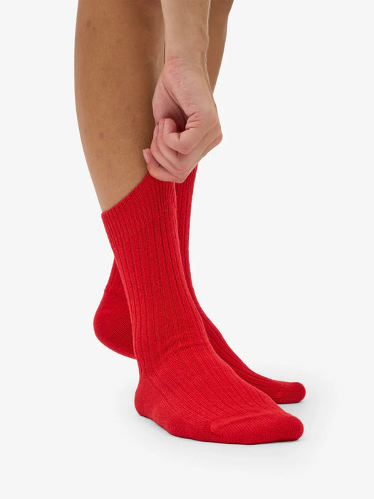Colorful Standard Merino Socks in Red Tangerine