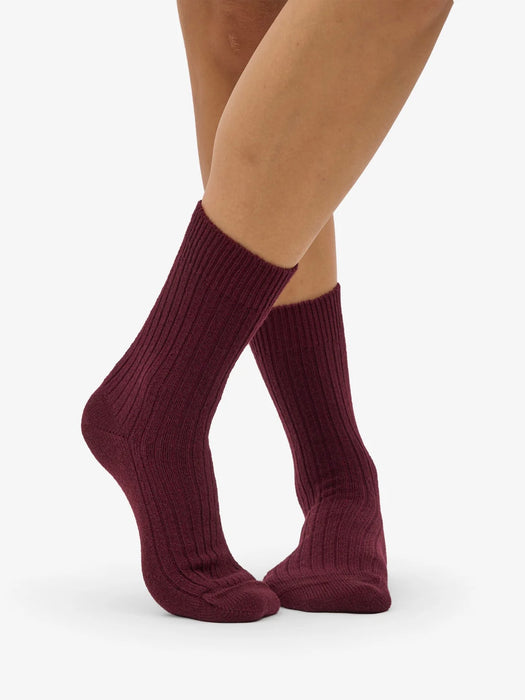 Colorful Standard Merino Socks in Oxblood Red