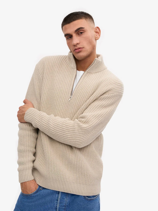 Colorful Standard Merino Quarter Zip in Ivory White