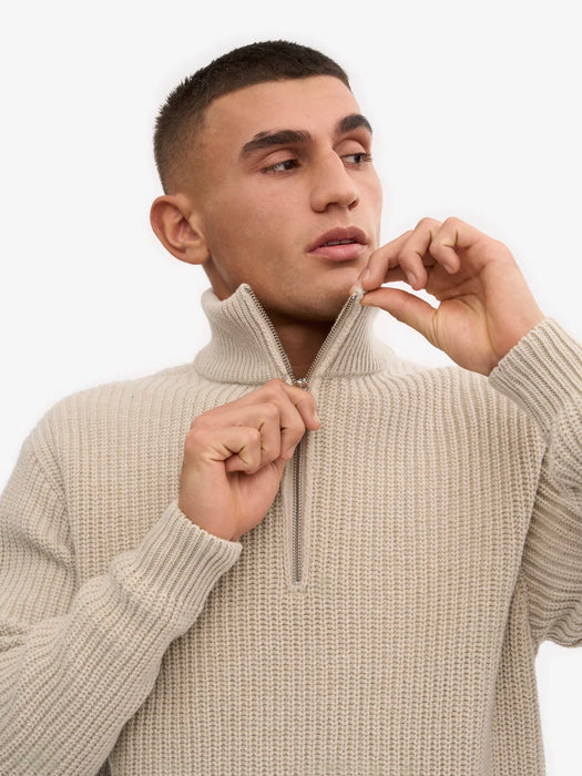 Colorful Standard Merino Quarter Zip in Ivory White
