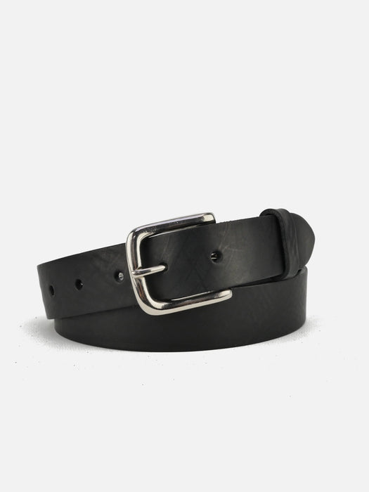 Village Leathers Westend Belt in Black / Silver