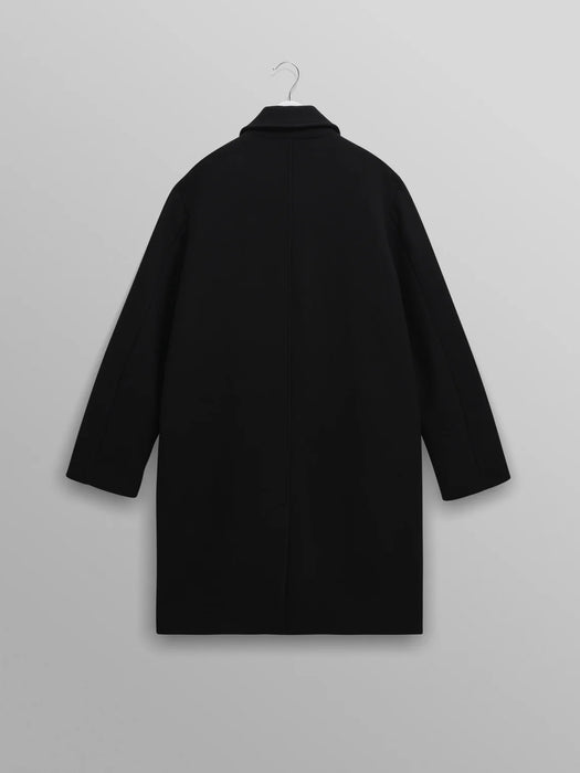 Wax Stan Car Coat in Black Twill