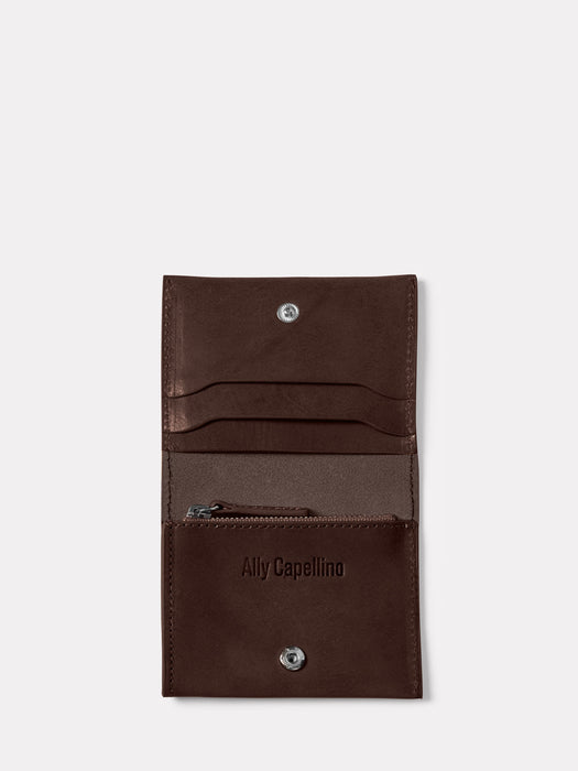 Ally Capellino Riley Leather Wallet in Bog