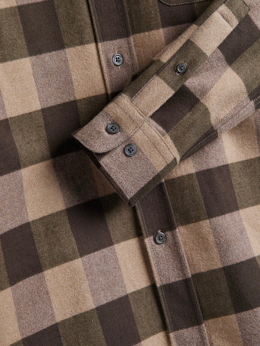 Portuguese Flannel LS Shirt in Woody