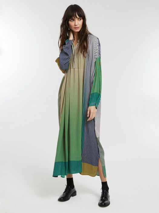 Mapoésie Romy Vibrant Dress in Green