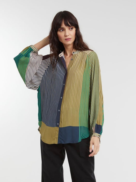 Mapoésie Lola Vibrant Shirt in Green