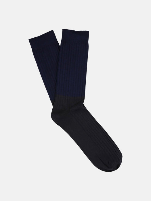 Escuyer Mens Colour Block Socks in Patriot Blue / Navy
