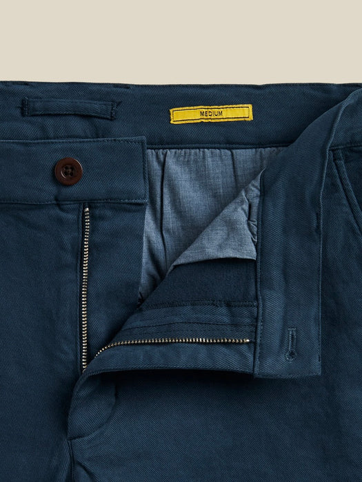 Portuguese Flannel Labura Trousers  in Navy