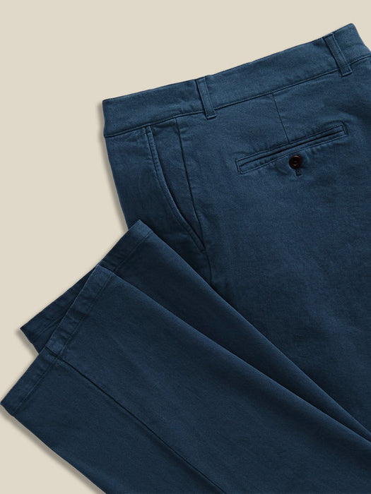 Portuguese Flannel Labura Trousers  in Navy