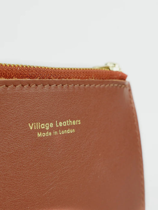 Village Leathers Zip Purse in Tan