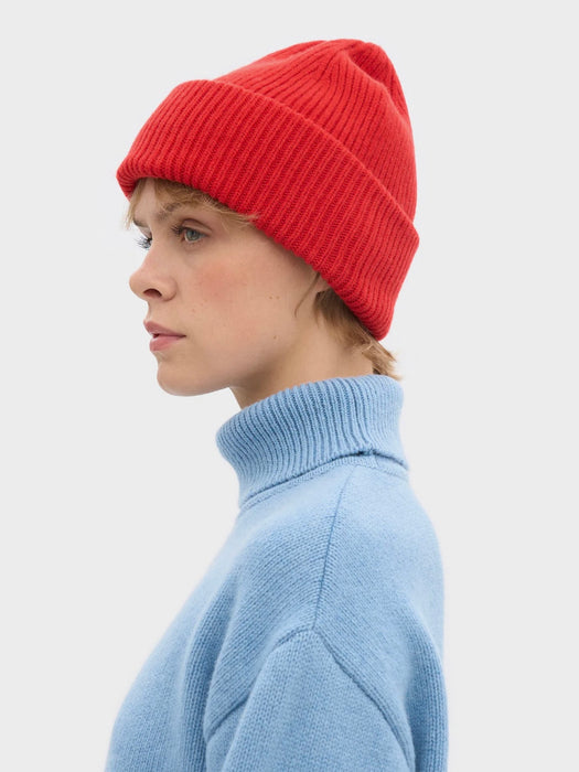 Colorful Standard Merino Wool Hat in Red Tangerine