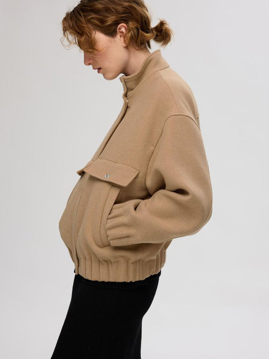 Selected Femme Selma Jacket in Camel Melange