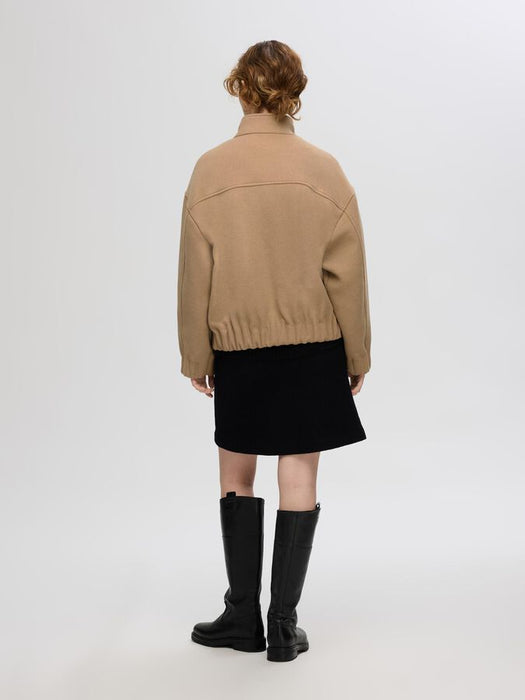 Selected Femme Selma Jacket in Camel Melange