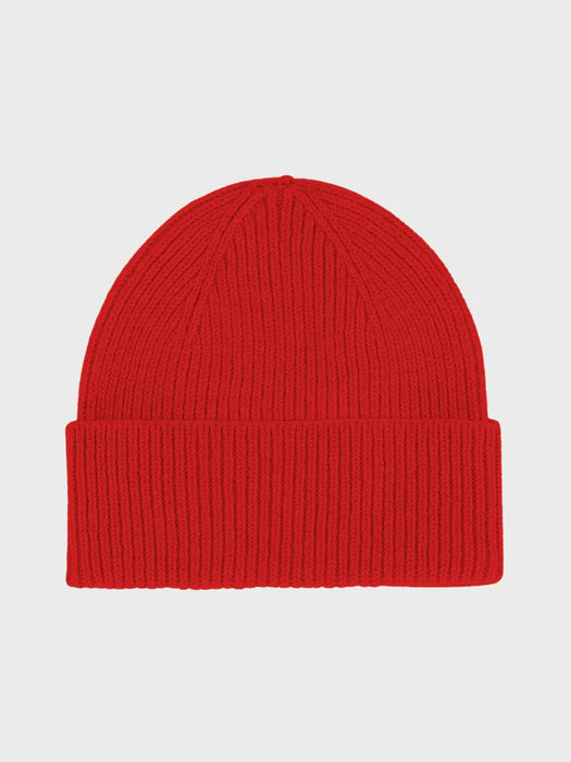 Colorful Standard Merino Beanie in Red Tangerine