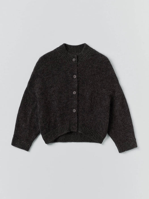 Toast Mohair Round Cardigan in Charcoal
