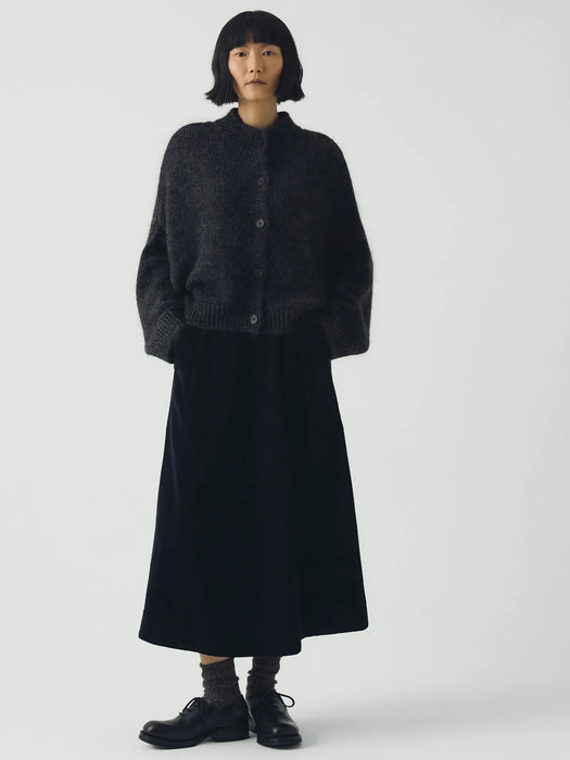 Toast Mohair Round Cardigan in Charcoal
