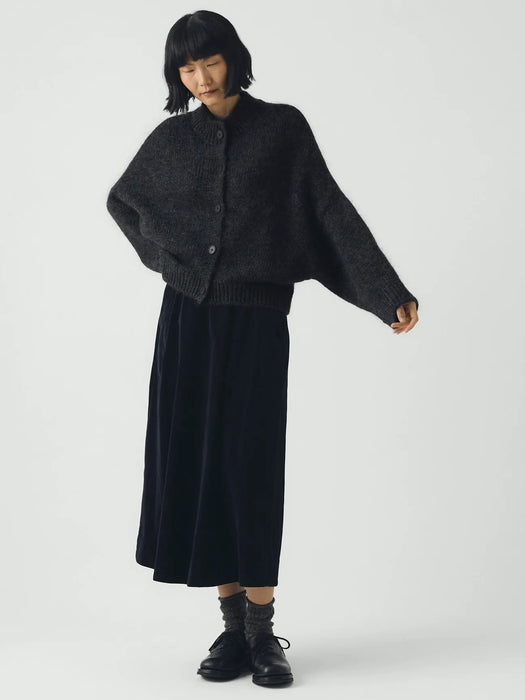 Toast Mohair Round Cardigan in Charcoal