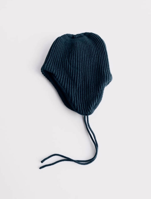 Rototo Ear-flap Beanie in Navy