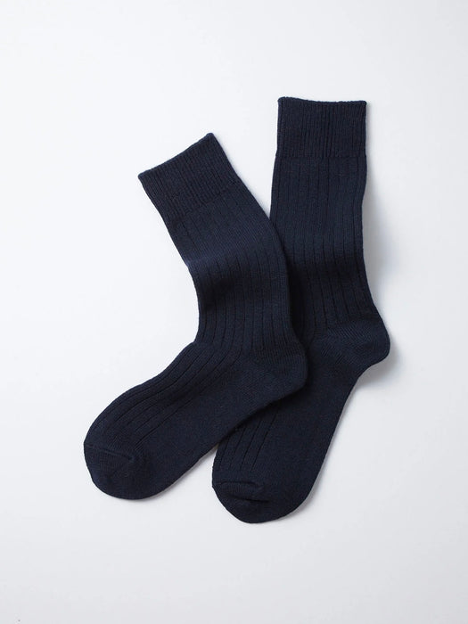 Rototo Men's Cotton Wool Socks in Navy