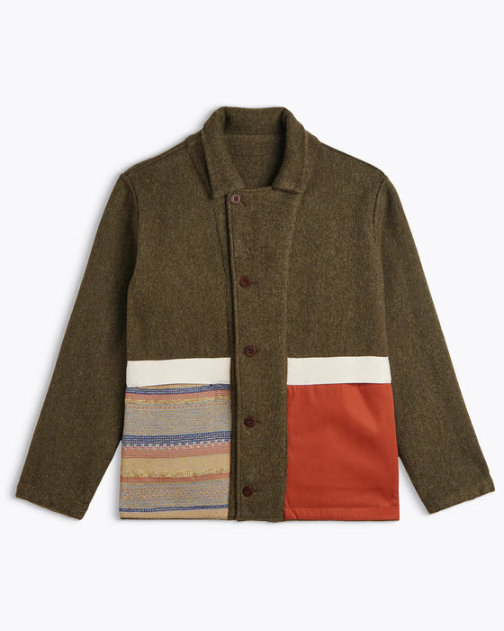 Homecore Swit Sheep Short Caban Coat in Greenery