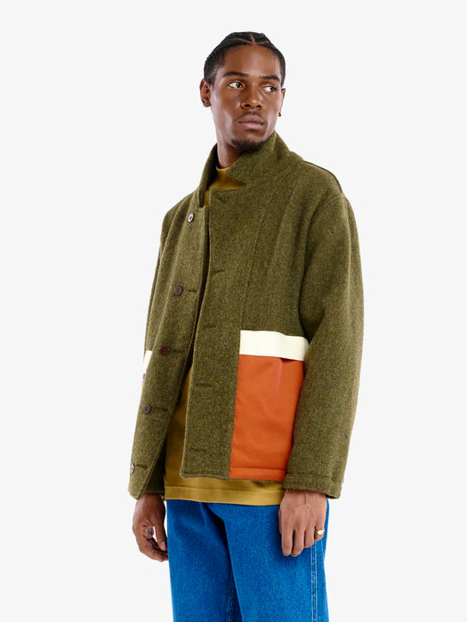 Homecore Swit Sheep Short Caban Coat in Greenery