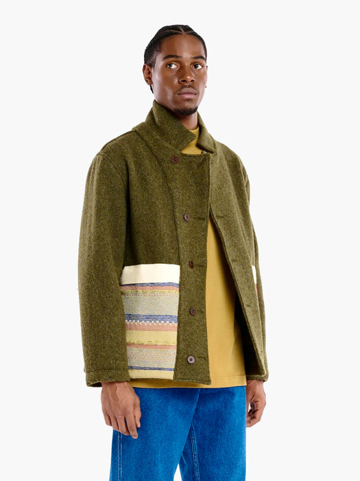 Homecore Swit Sheep Short Caban Coat in Greenery